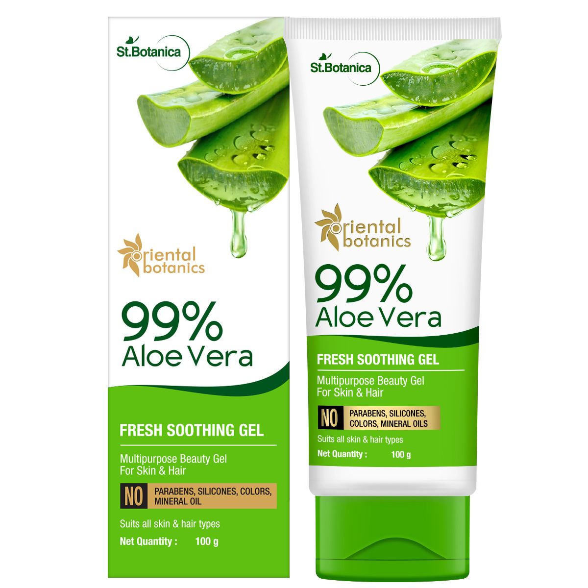 Oriental Botanics 99% Aloe Vera Fresh Soothing Gel For Skin & Hair: Buy  Oriental Botanics 99% Aloe Vera Fresh Soothing Gel For Skin & Hair Online  at Best Price in India | Nykaa