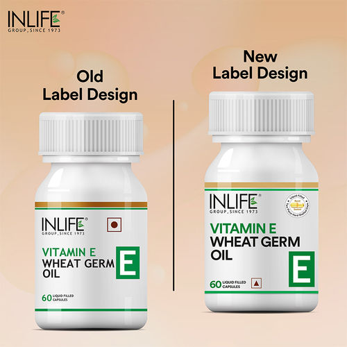 Inlife Vitamin E Capsule for Skin With With Wheat Germ Oil 400 IU Liquid Filled Capsules Inlife Vitamin E Capsule for Skin With With Wheat Germ Oil 400 IU Liquid Filled Capsules