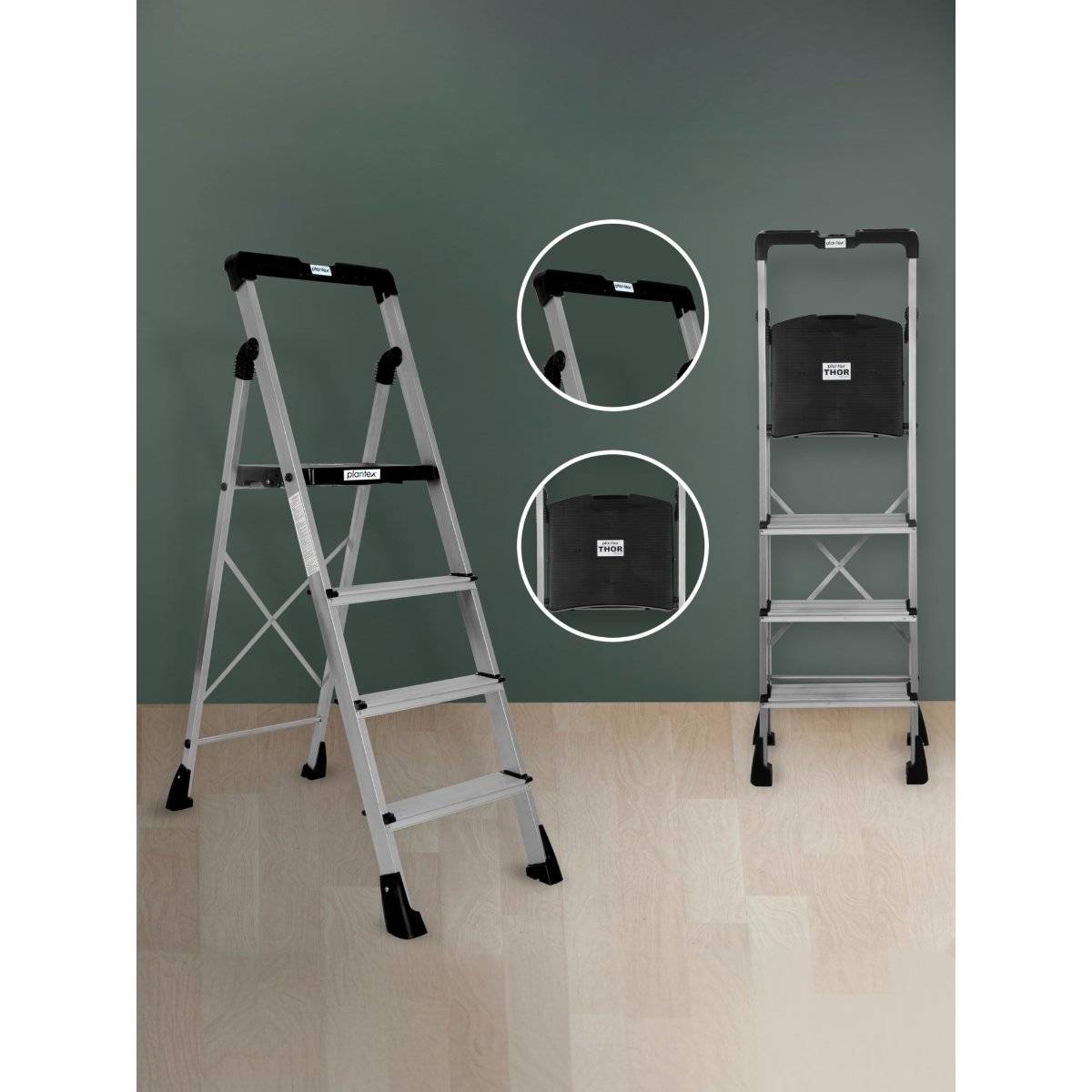 Thor Rw24 Ladder Buy Plantex Thor Aluminum Step Folding Ladder 4 Step-Advanced Locking ...