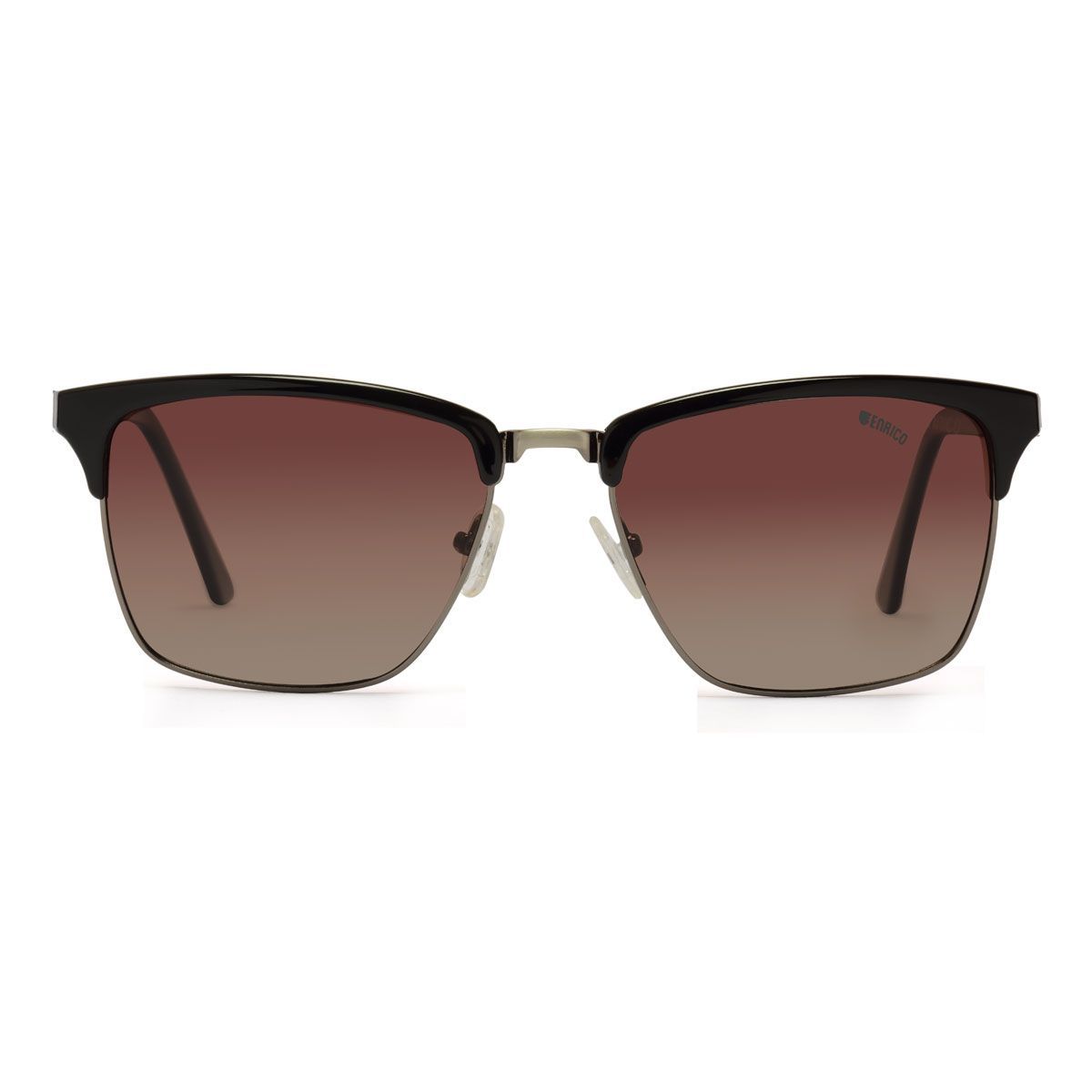Enrico Brown Polycarbonate Wayfarer Lura Men's Sunglasses