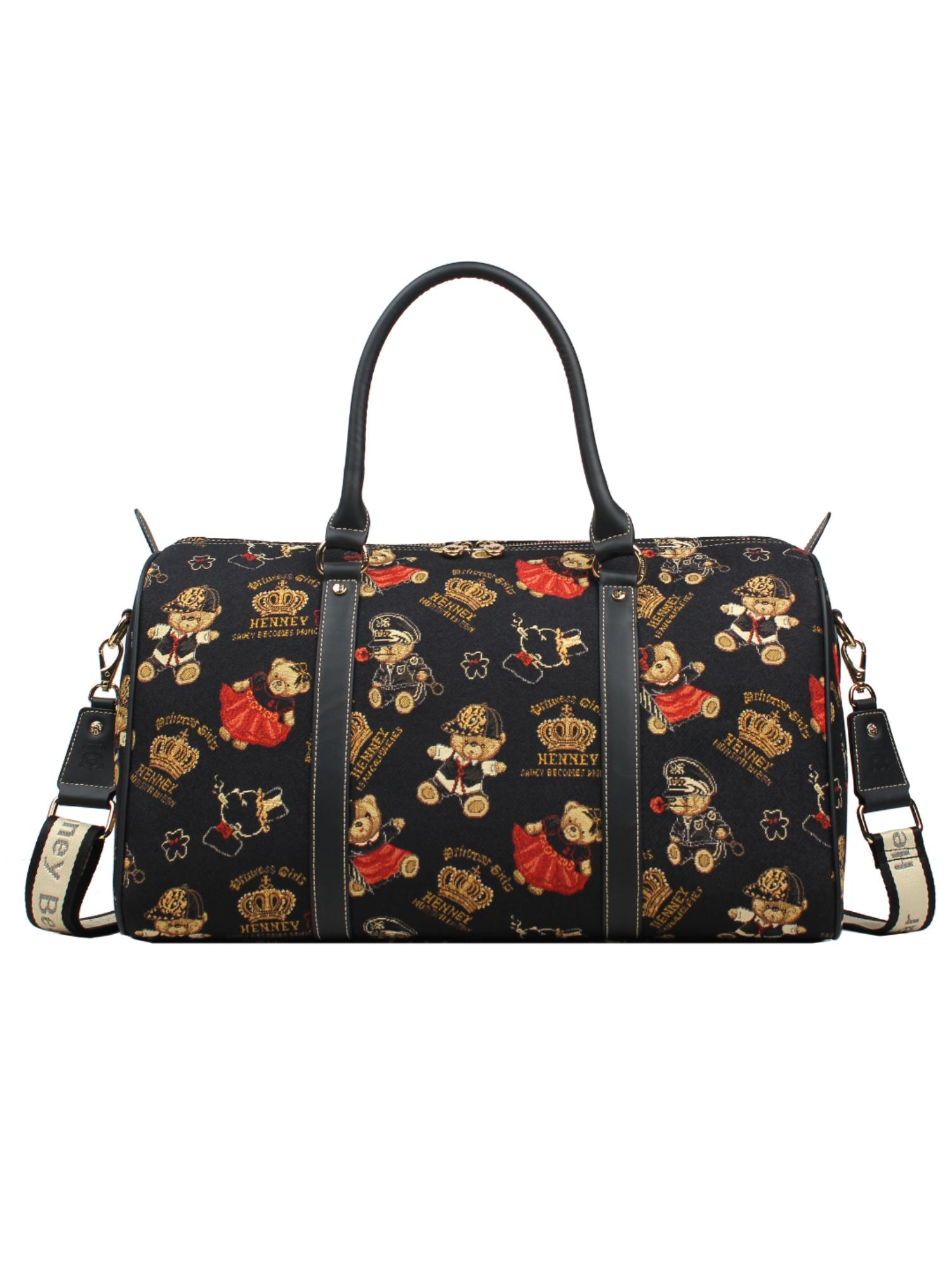 Buy HENNEY BEAR Crown Bear Weekender with Shoulder Strap Online