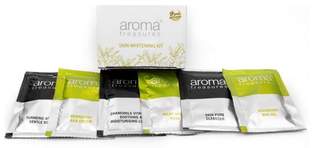 Aroma Treasures Skin Whitening Single Time Use kit (Pack of 2)