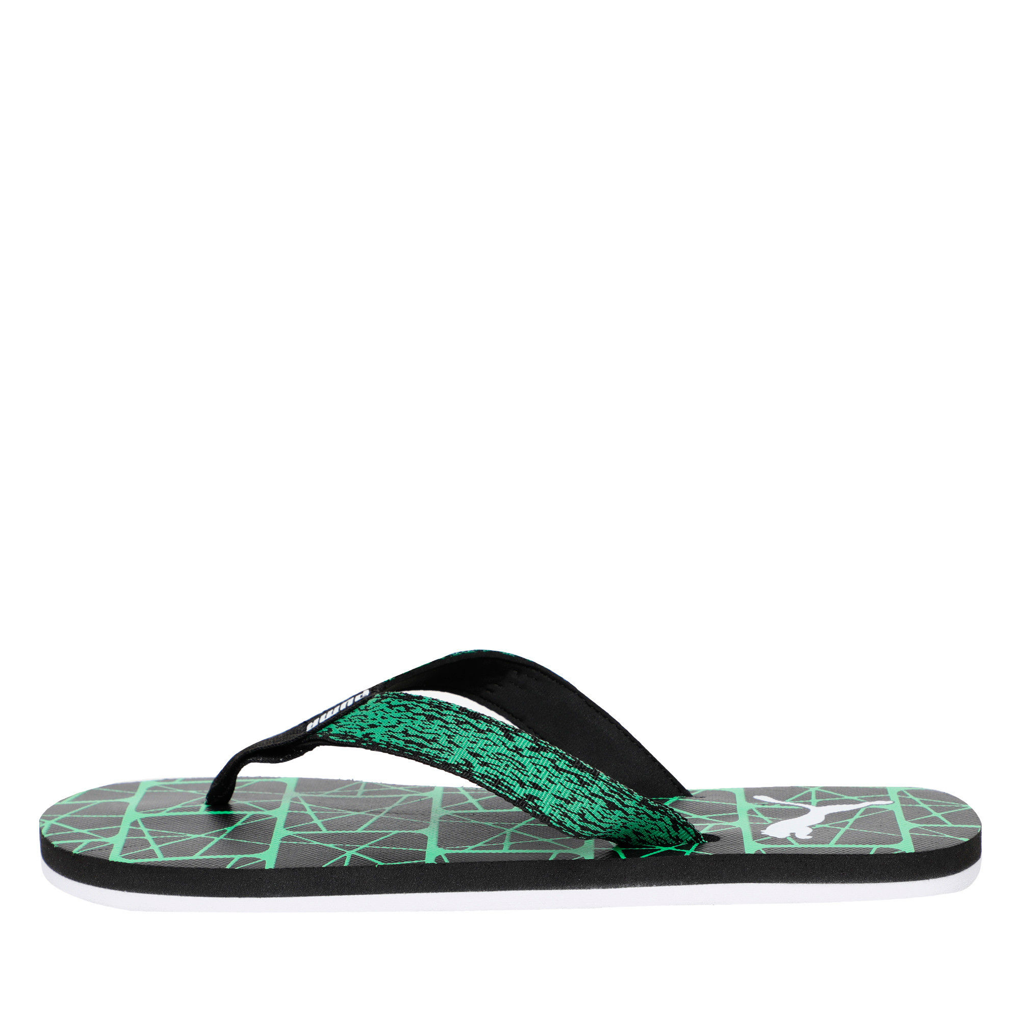 puma teal green flip flops