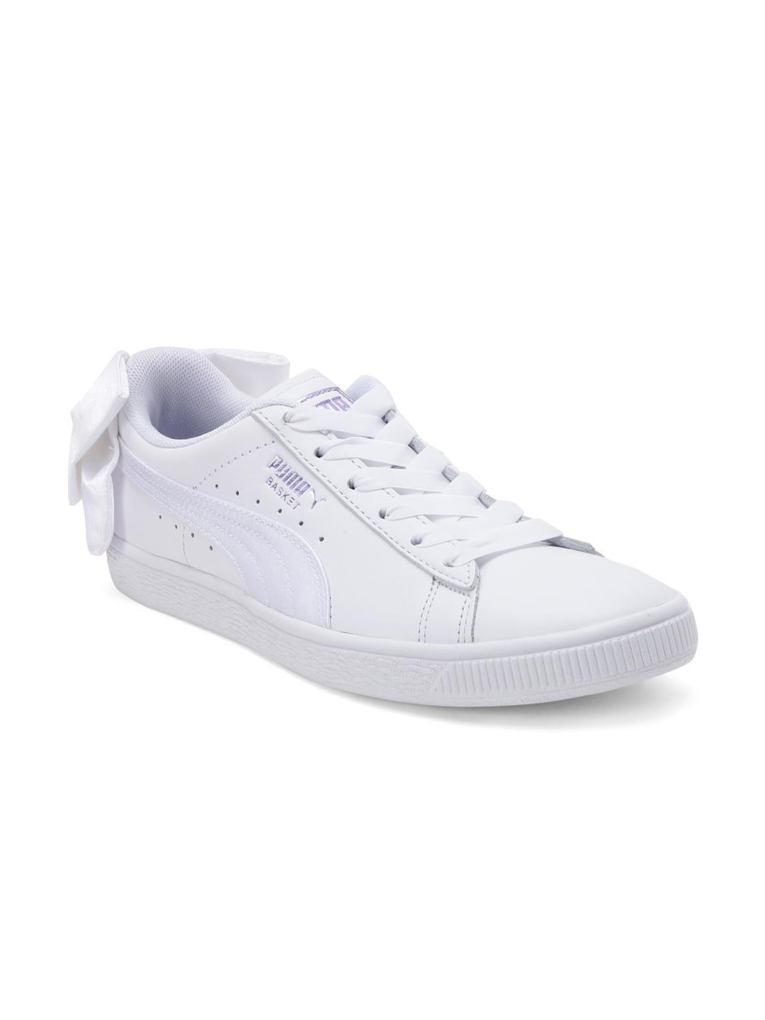 Puma basket outlet bow white