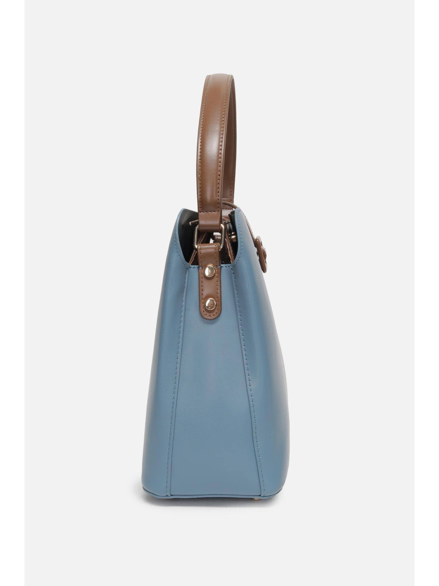 Buy Allen Solly Blue Pu Solid Sling Bag Online