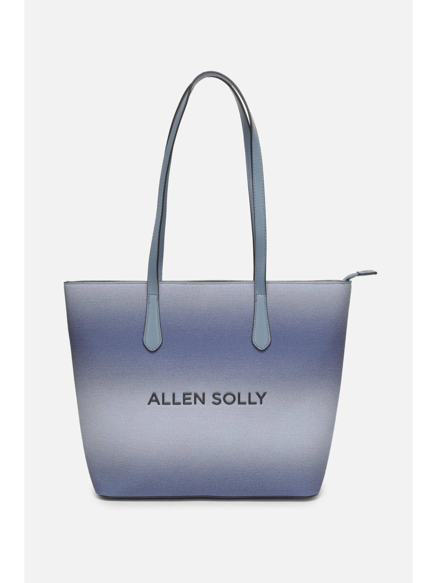 Buy Allen Solly Blue Pu Textured Tote Bag Online