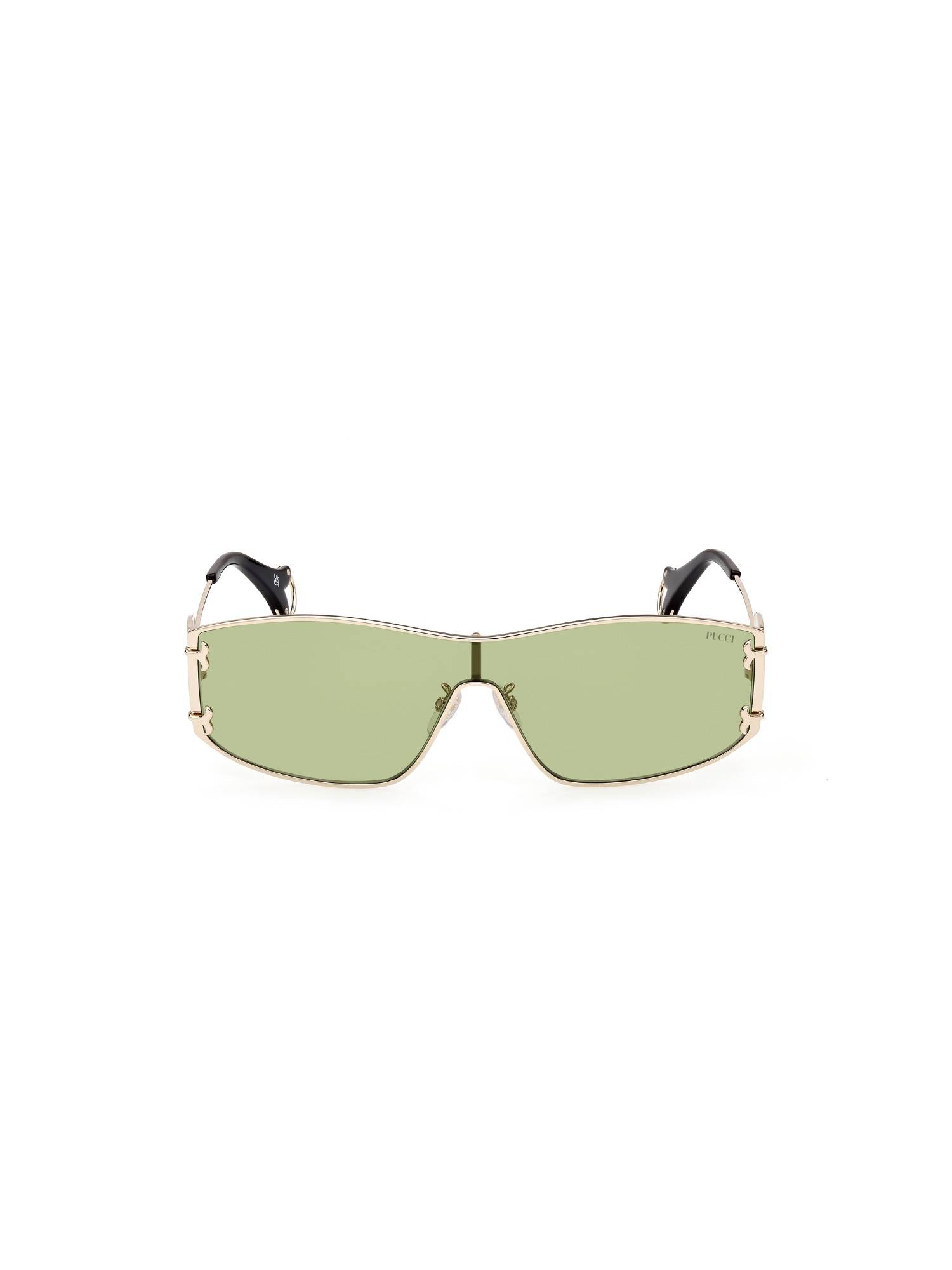 Emilio Pucci Gold Metal Full Rim Rectangle Women Sunglasses (Ep0213 00 32N) (52)
