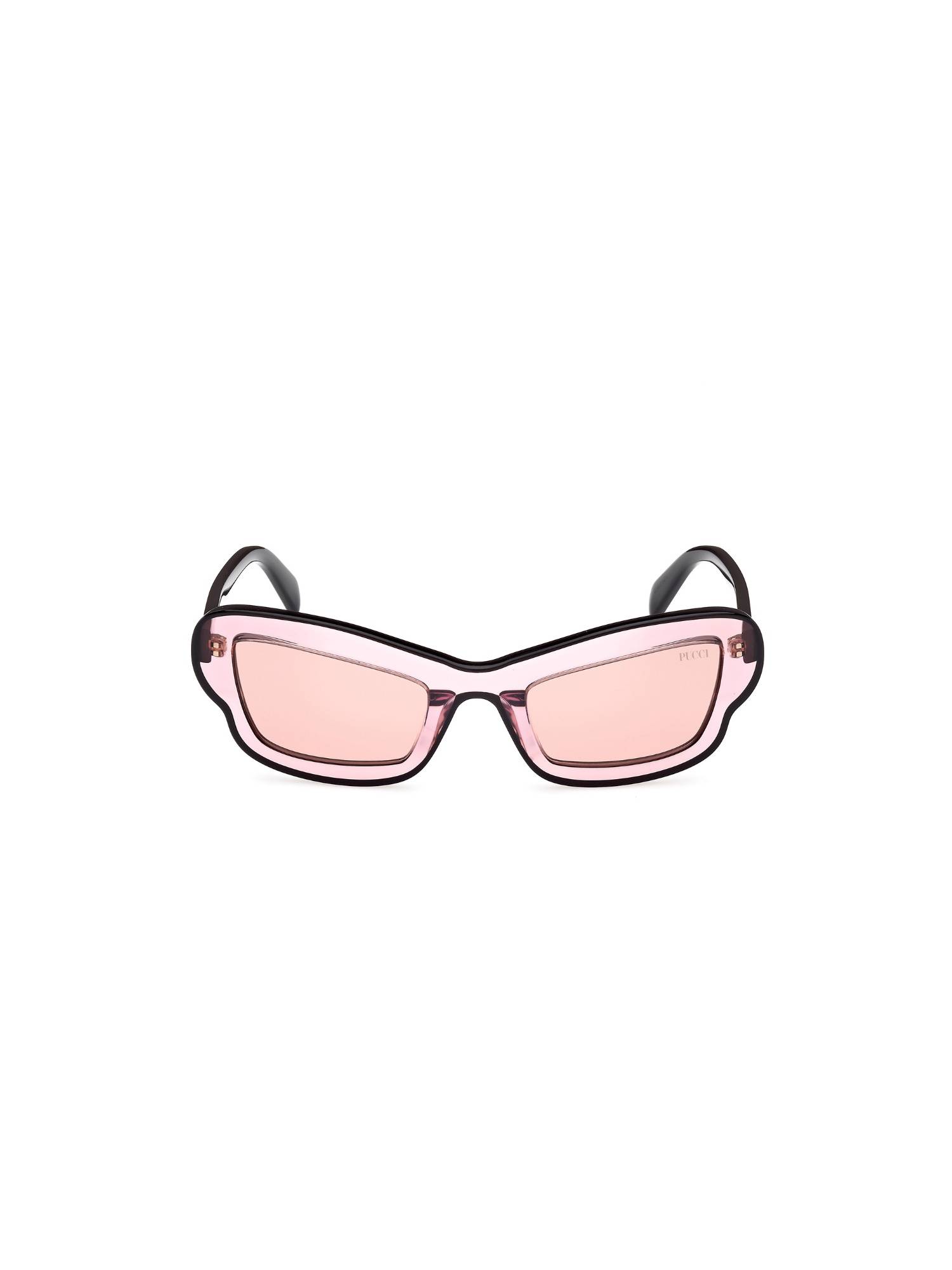 Emilio Pucci Black Acetate Full Rim Rectangle Women Sunglasses (Ep0219 52 74S) (52)