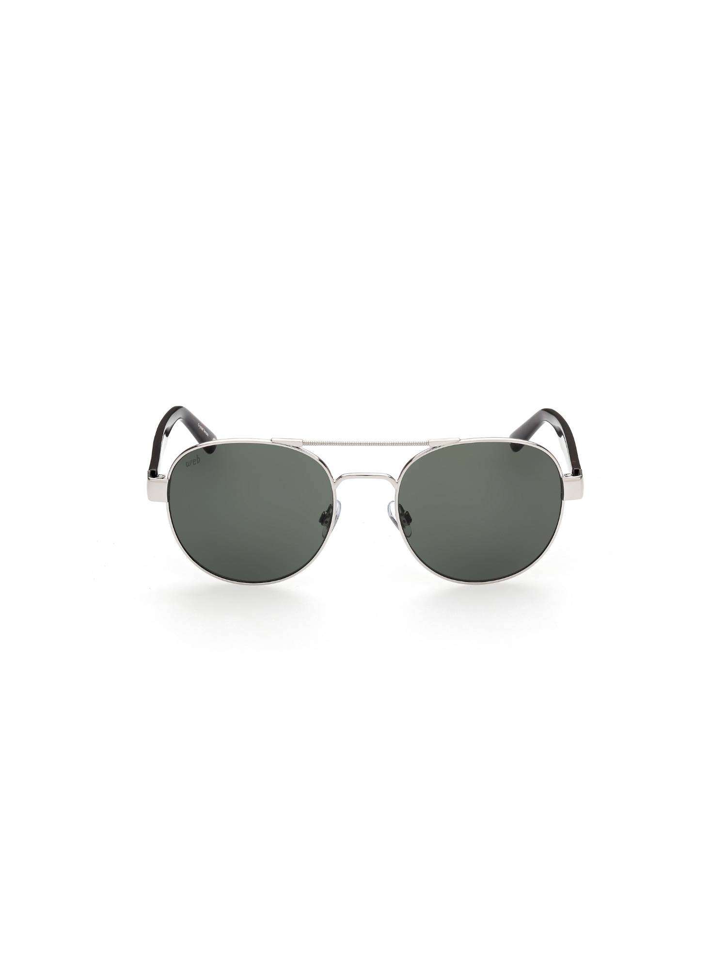Web Eyewear Silver Metal Full Rim Round Unisex Sunglasses (WE0313 56 16N) (56)