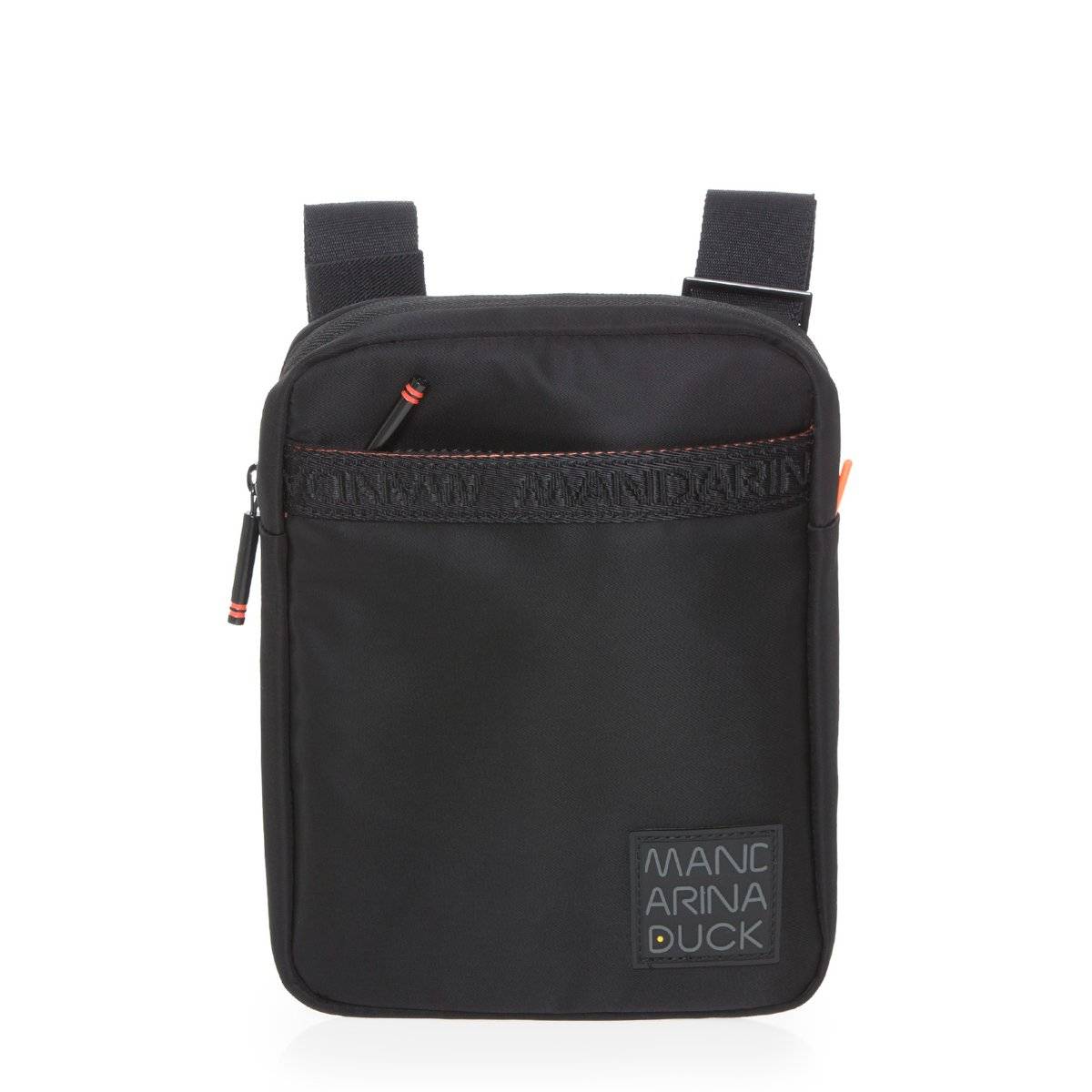 Sac Bandoulière MANDARINA DUCK Crossover Bag Noir - 100% Polyester, Neuf Avec étiquettes, Modèle MD20