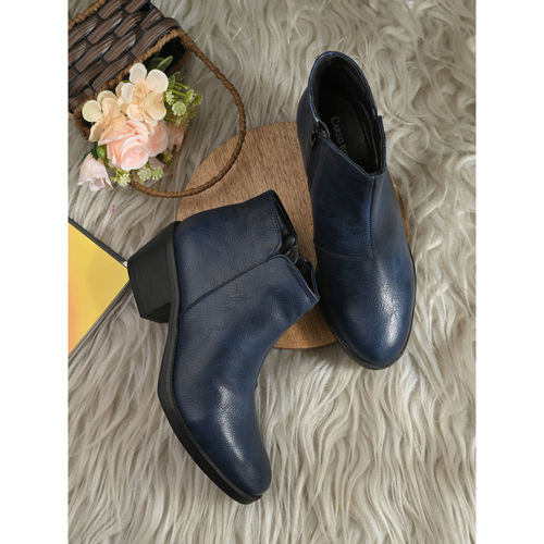 Womens Blue Casual Boots CARLO ROMANO Women Vegan Leather Mid Top