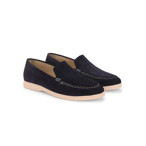 Buy CARLO ROMANO Women Suede Leather Loafers Navy Blue Online
