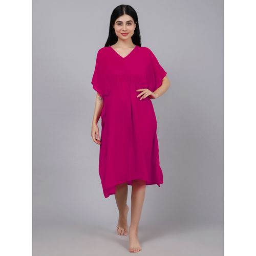 Buy Erotissch Women Pink Solid Cover-Up Dress (Free Size) Online