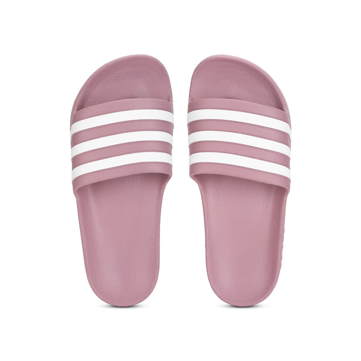 Pink and white online adidas slides