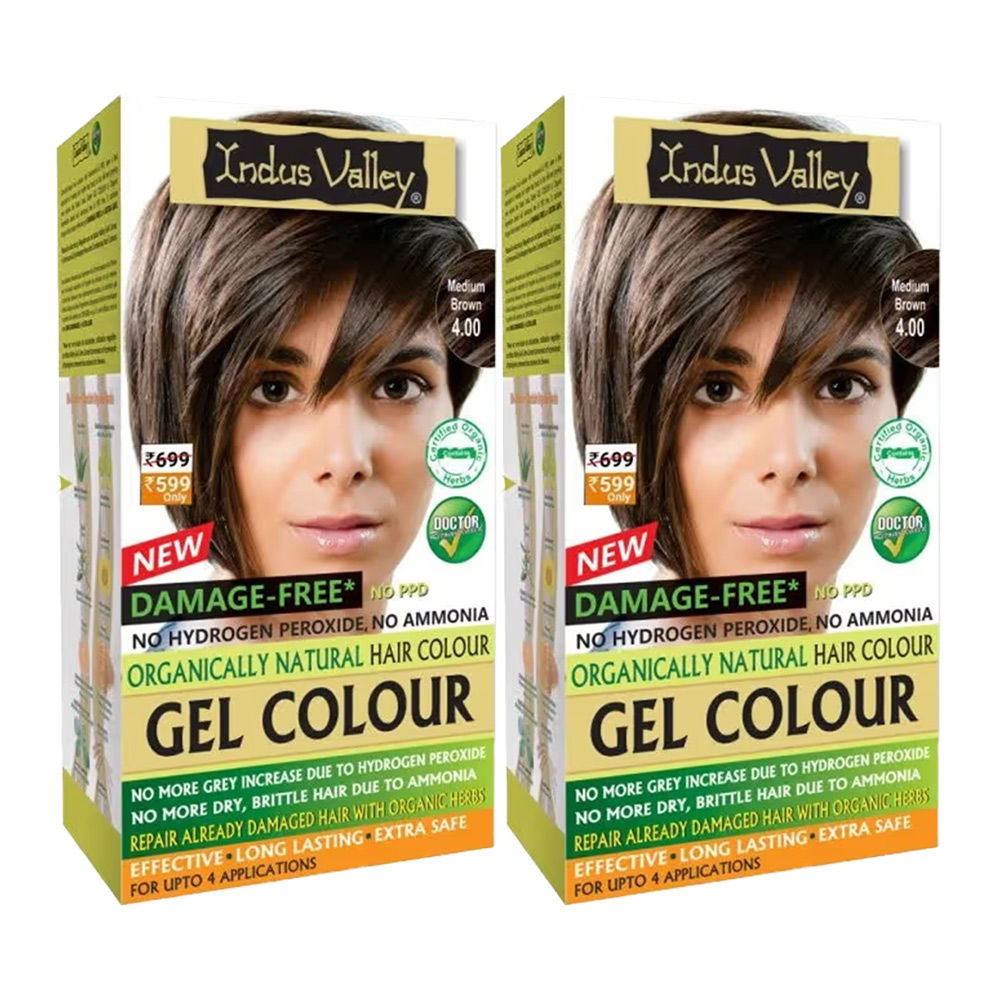 Indus Valley Organically Natural Hair Color Medium Brown Combo Buy