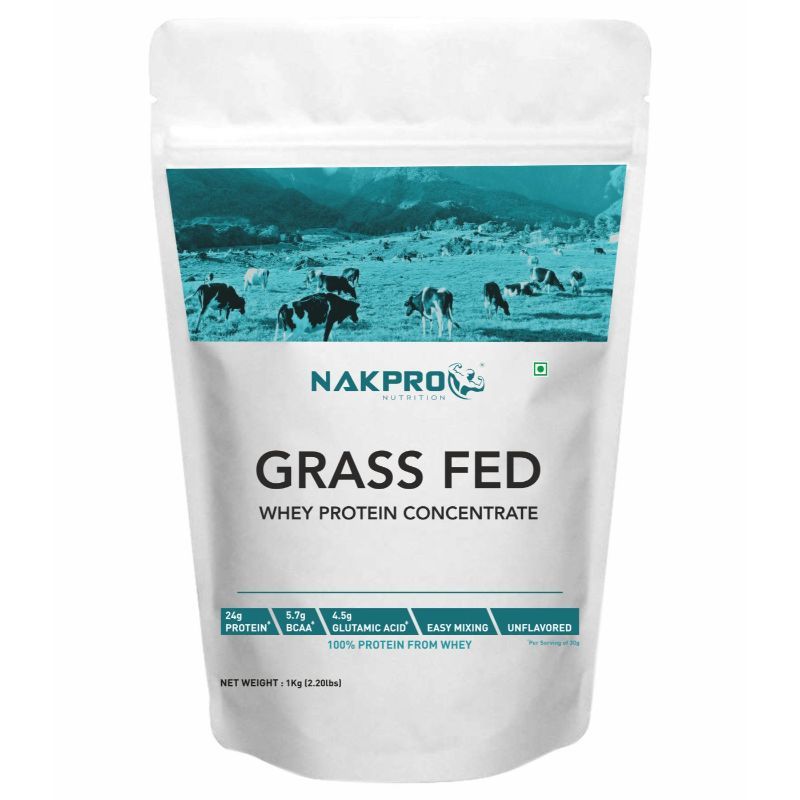 NAKPRO Grass Fed Whey Protein Concentrate 80% - Unflavoured