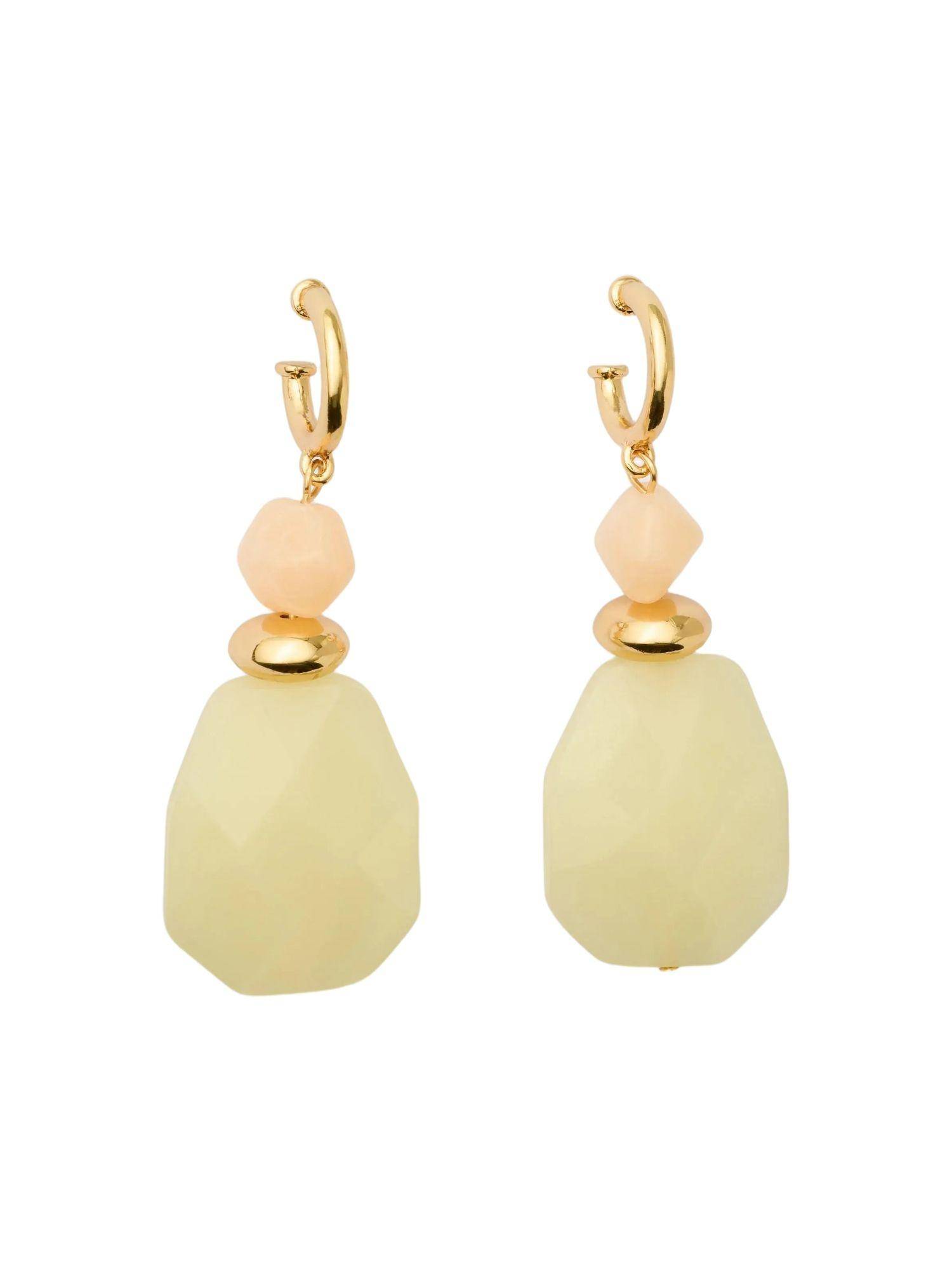Forever New Signature Marie Cream Statement Stone Drop Earrings