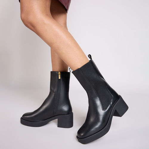 Buy Twenty Dresses by Nykaa Fashion Black Square Toe Block Heel