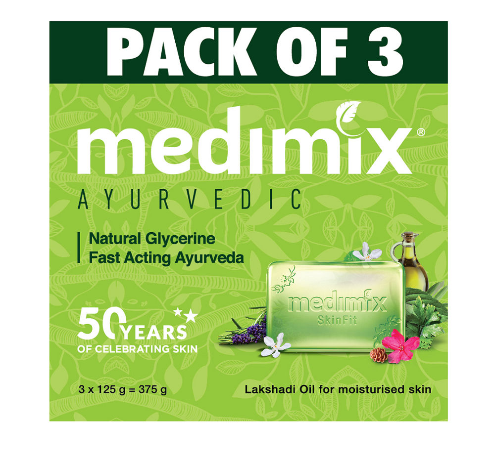 Medimix Ayurvedic Natural Glycerine Soap 3x125gm
