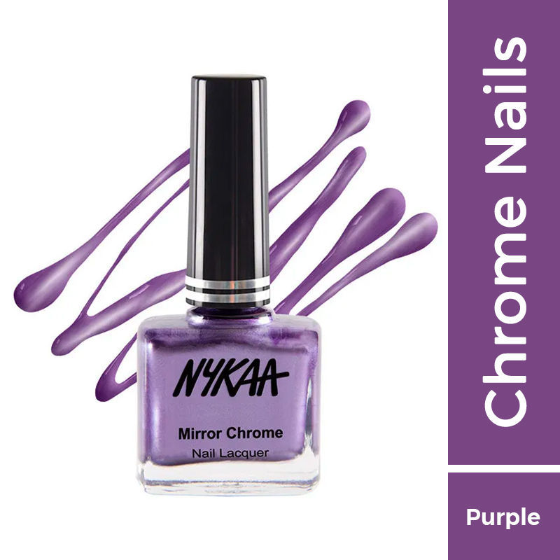 Nykaa Mirror Chrome Nail Lacquer - Purple Galaxy 178