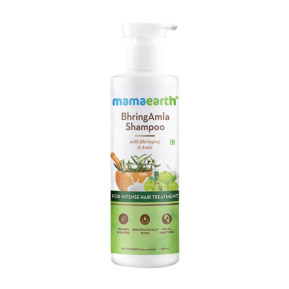 Buy Mamaearth Bhringamla Shampoo For Dry  Frizzy Hair With Bhringraj   Amla For Intense Hair Treatment  250 Ml Online at Low Prices in India   Amazonin