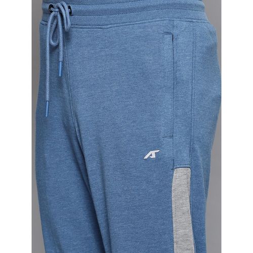 Buy Alcis Men Blue Grey Melange Colour Blocked Sports Tracksuit online