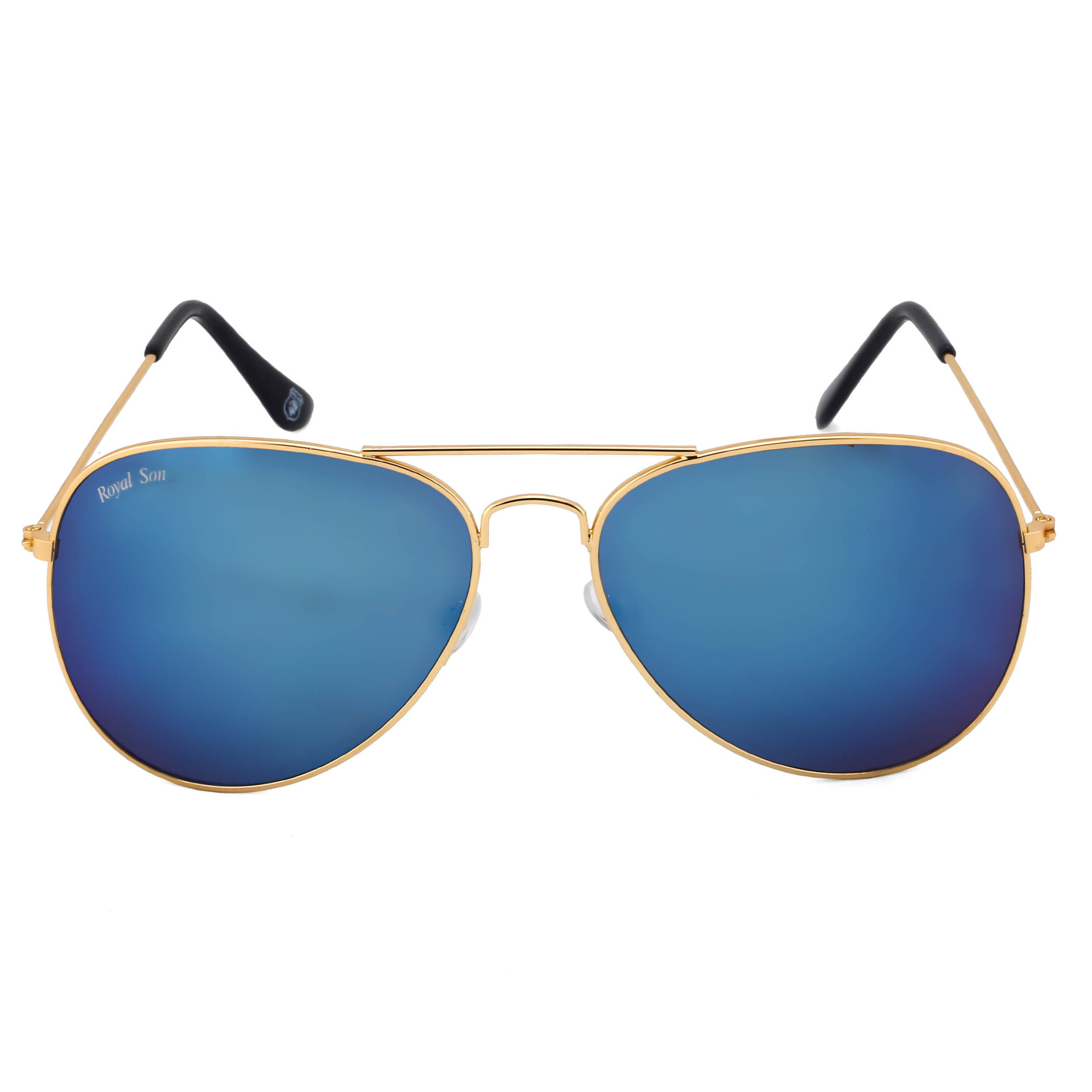 aviator sunglasses with blue mirror lenses