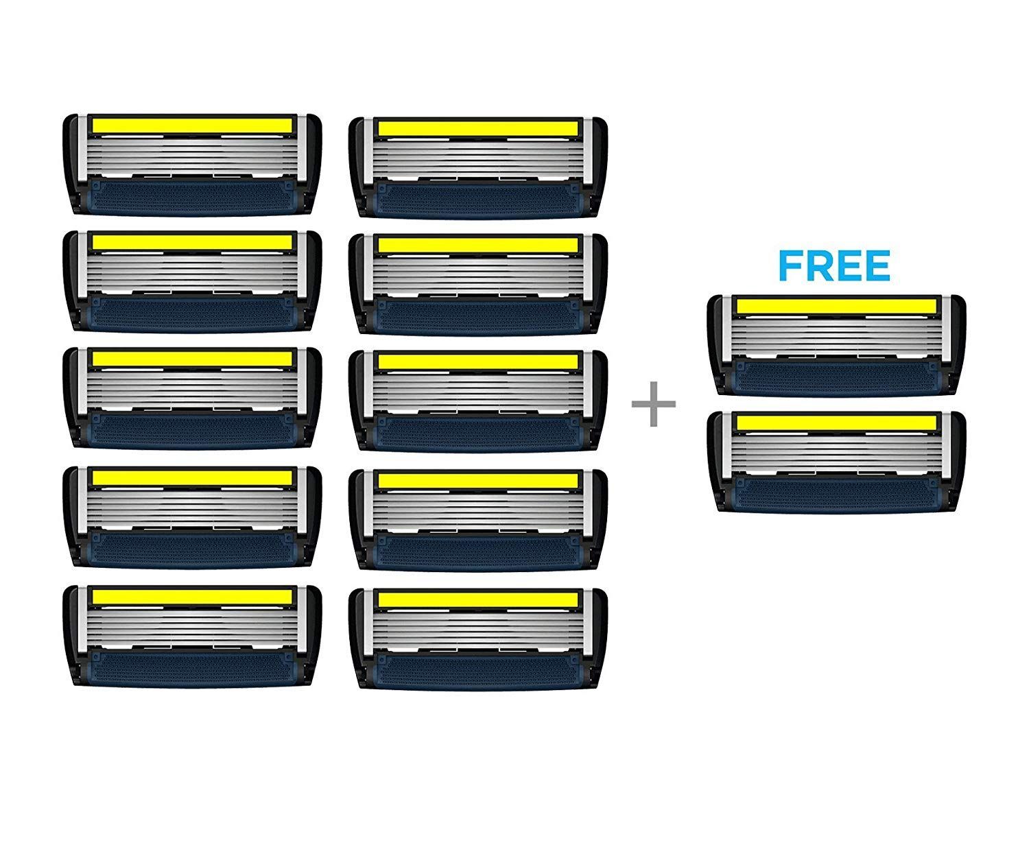 LetsShave Pro 6 Advance Razor Blades (Pack of 10 + Free Pack of 2)