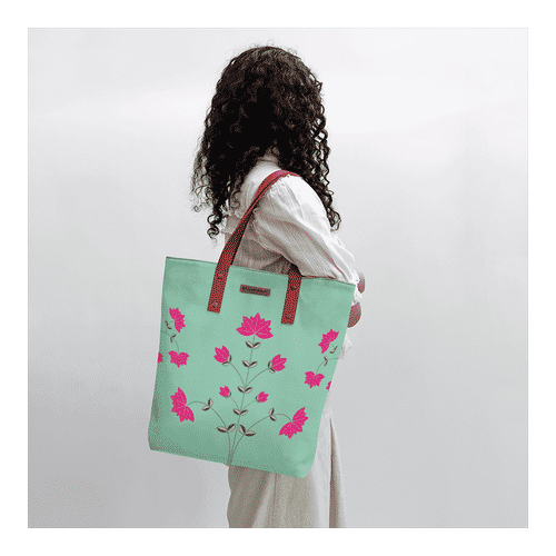 Buy DailyObjects Mint Symmetry Classic Tote Bag Online