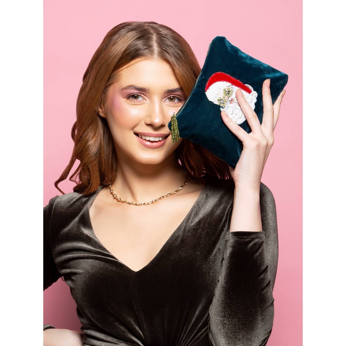 値下げ× ANDWANG Jewel Velour fur Vanity Bag Buy Accessorize London 