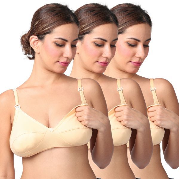 Morph Maternity Pack Of 3 Nursing Bras - Nude (32B)