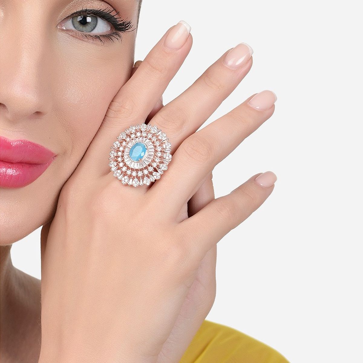 Buy Zaveri Pearls Embellished With Pearls & Meenakaari Adjustable Finger  Ring - Ring for Women 9013463 | Myntra