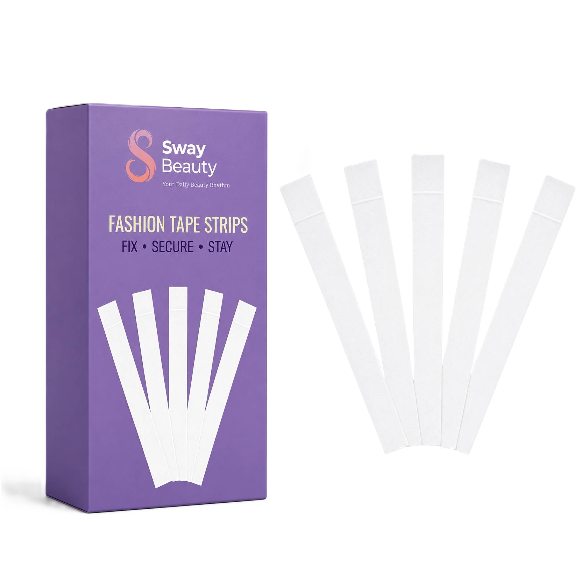 Sway Beauty Fashion Tape - 5 Strips - Invisible & Double-sided Strips For Body Clothing Fixes