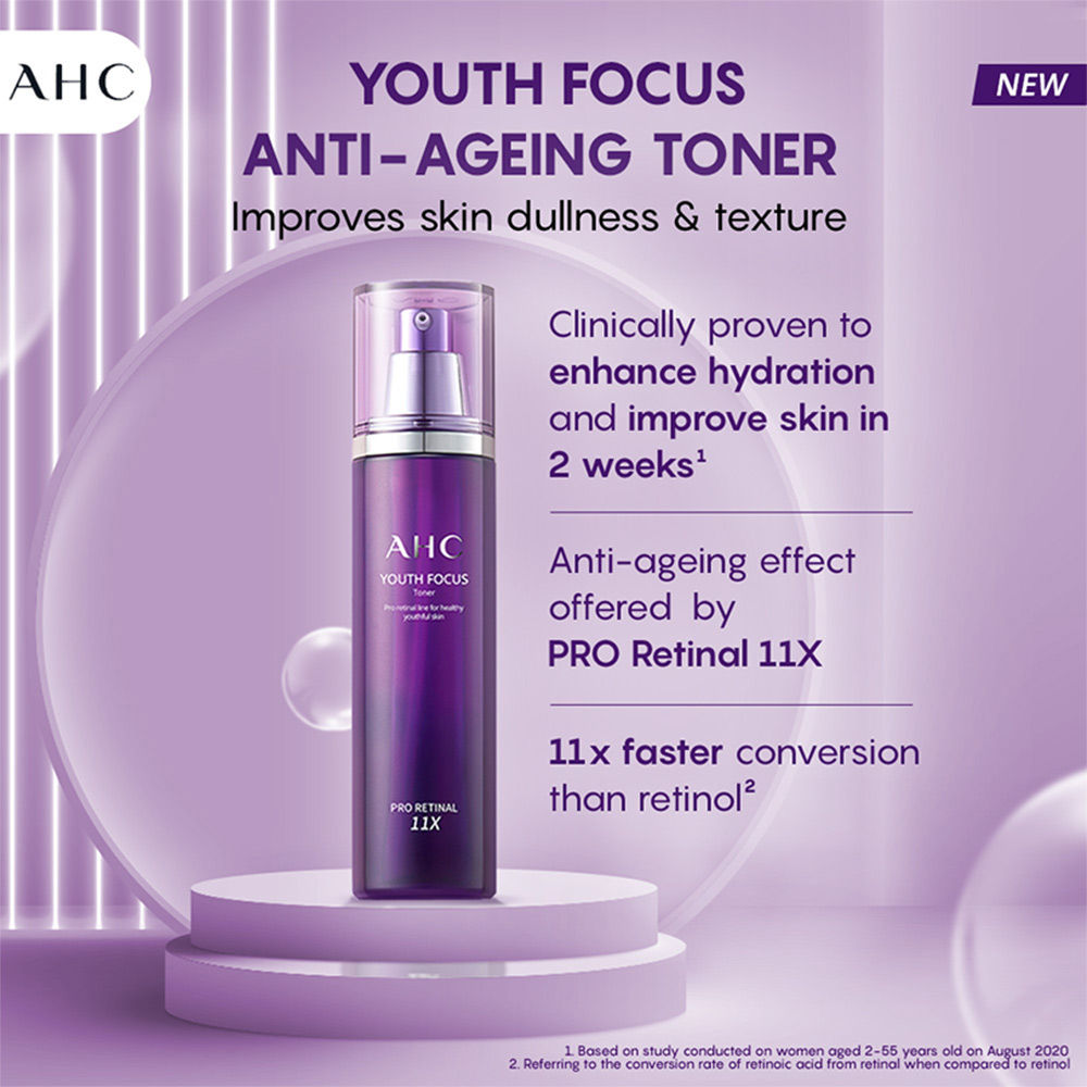 Buy AHC Youth Focus Anti-Ageing Hydrating Face Toner With Pro Retinal ...