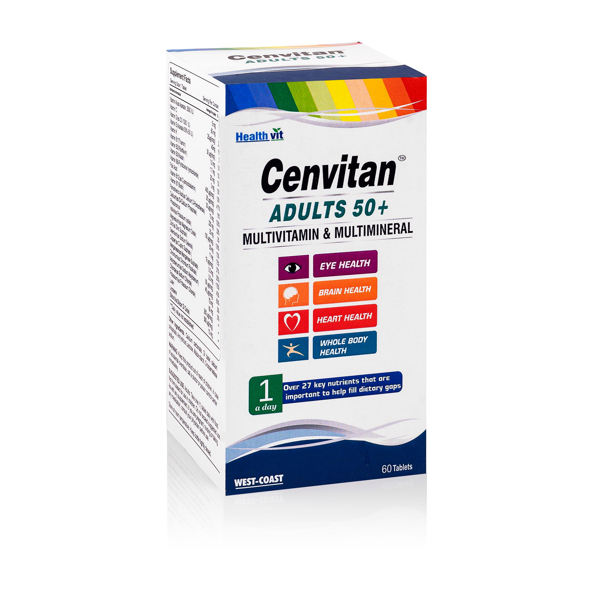 Healthvit Cenvitan Adults 50+ (Multivitamin & Multimineral) 60 Tablets