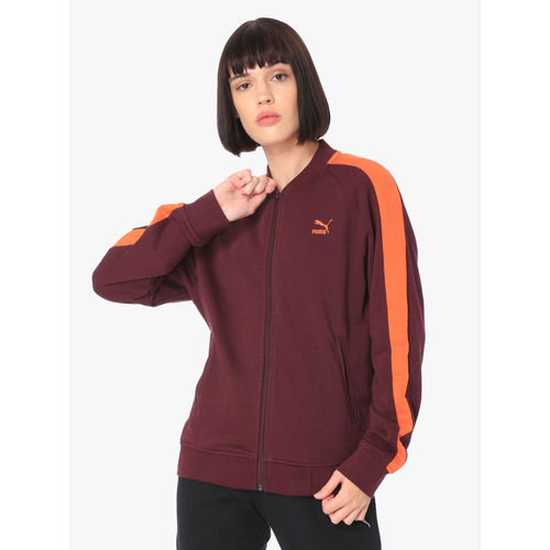 Puma Classics Logo T7 Womens Purple Track Jacket (XXS)