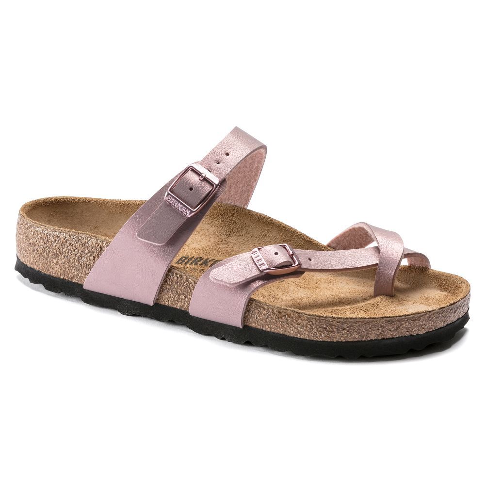 Birkenstock Mayari Birko-Flor in Mars Red, Graceful Matcha, Taupe, Riv –  Gimres Shoes