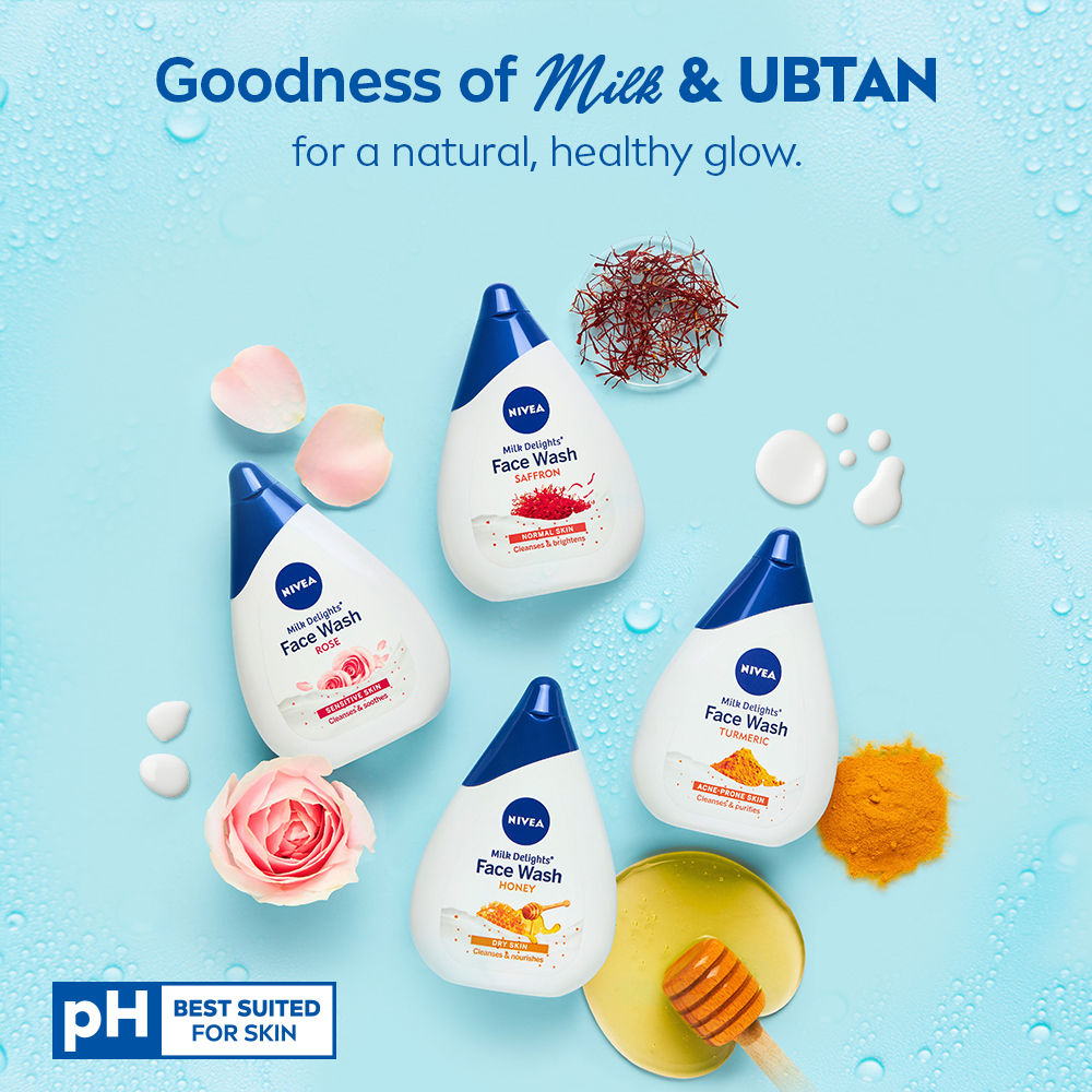 NIVEA Women Face Wash for Acne Prone Skin, Milk Delights Turmeric Buy