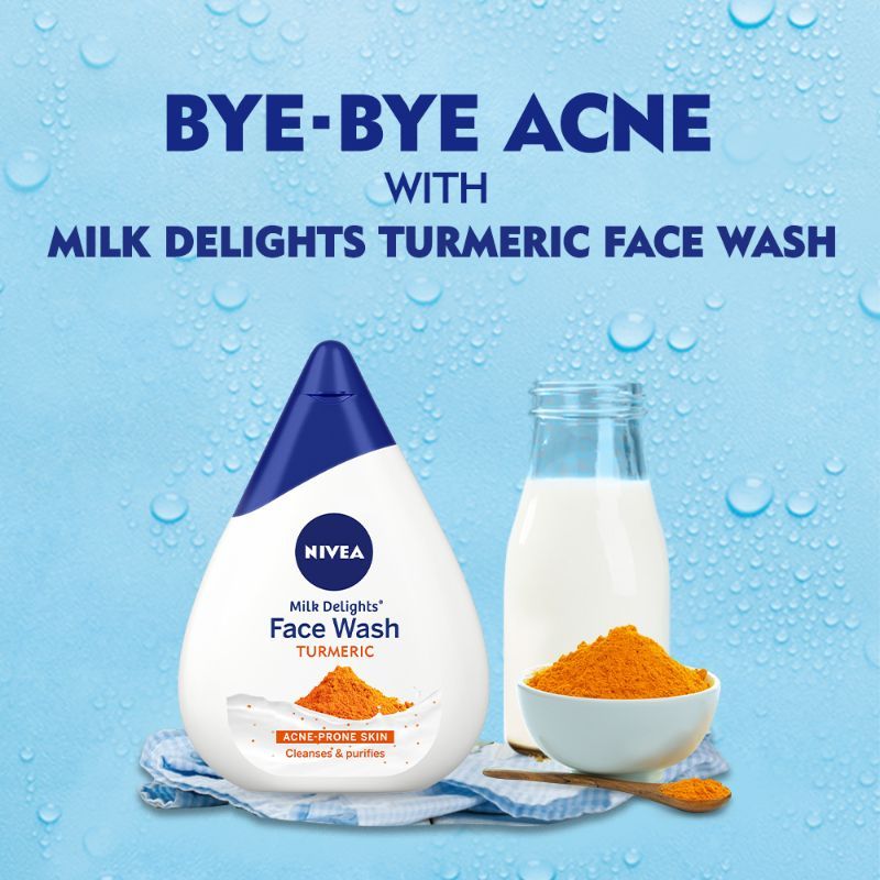 NIVEA Women Face Wash for Acne Prone Skin, Milk Delights Turmeric Buy NIVEA Women Face Wash for