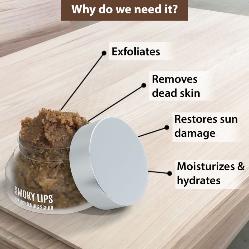 Cosmetofood Bioglam Smoky Lips Coffee Irish Lip Lightening Scrub For