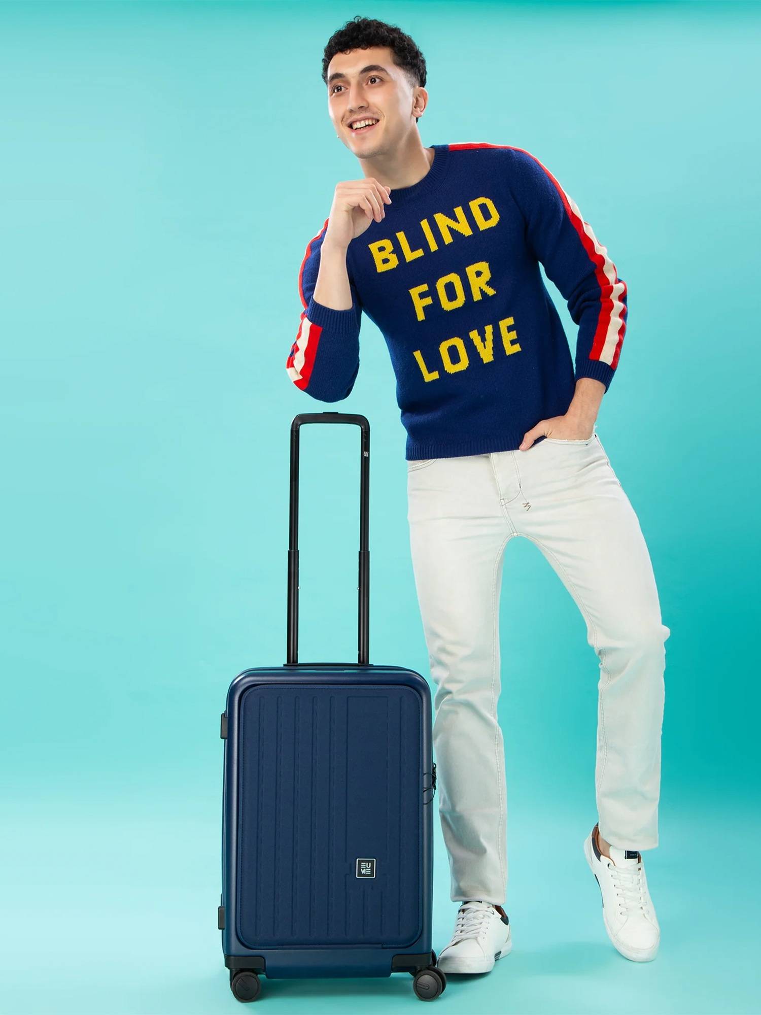 EUME Cabin Pro 50.7cm Polycarbonate Cabin Trolley Bag - Midnight Blue (S)