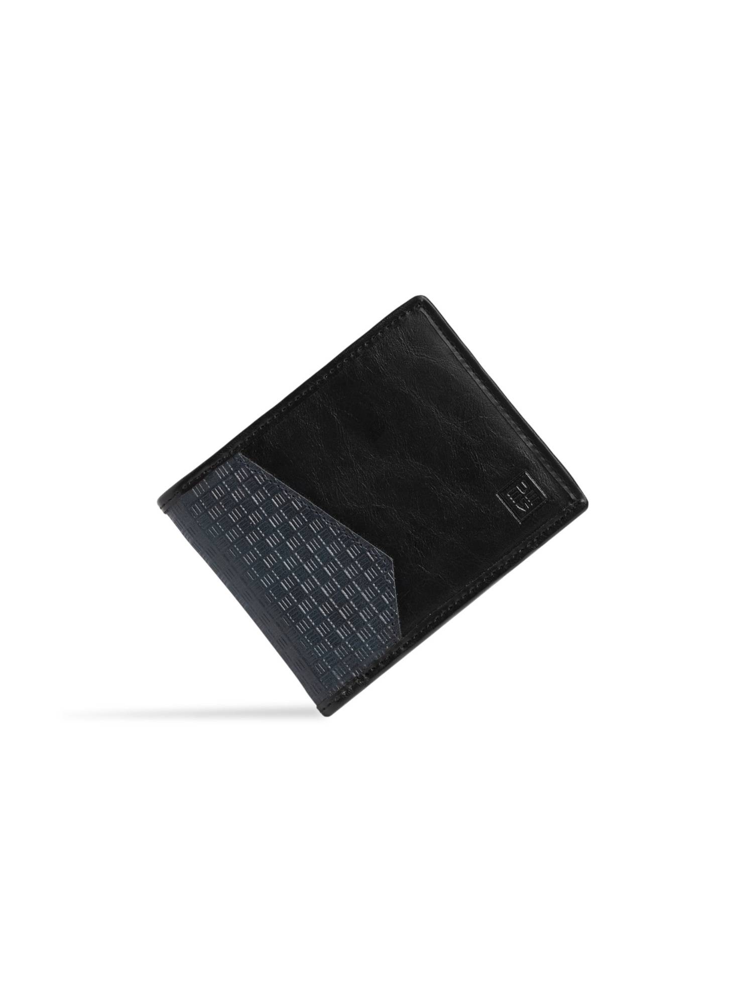 EUME Men Nova Slim Bifold Wallet With 6 Card Slots & 2 Compartments - Charcoal Blue