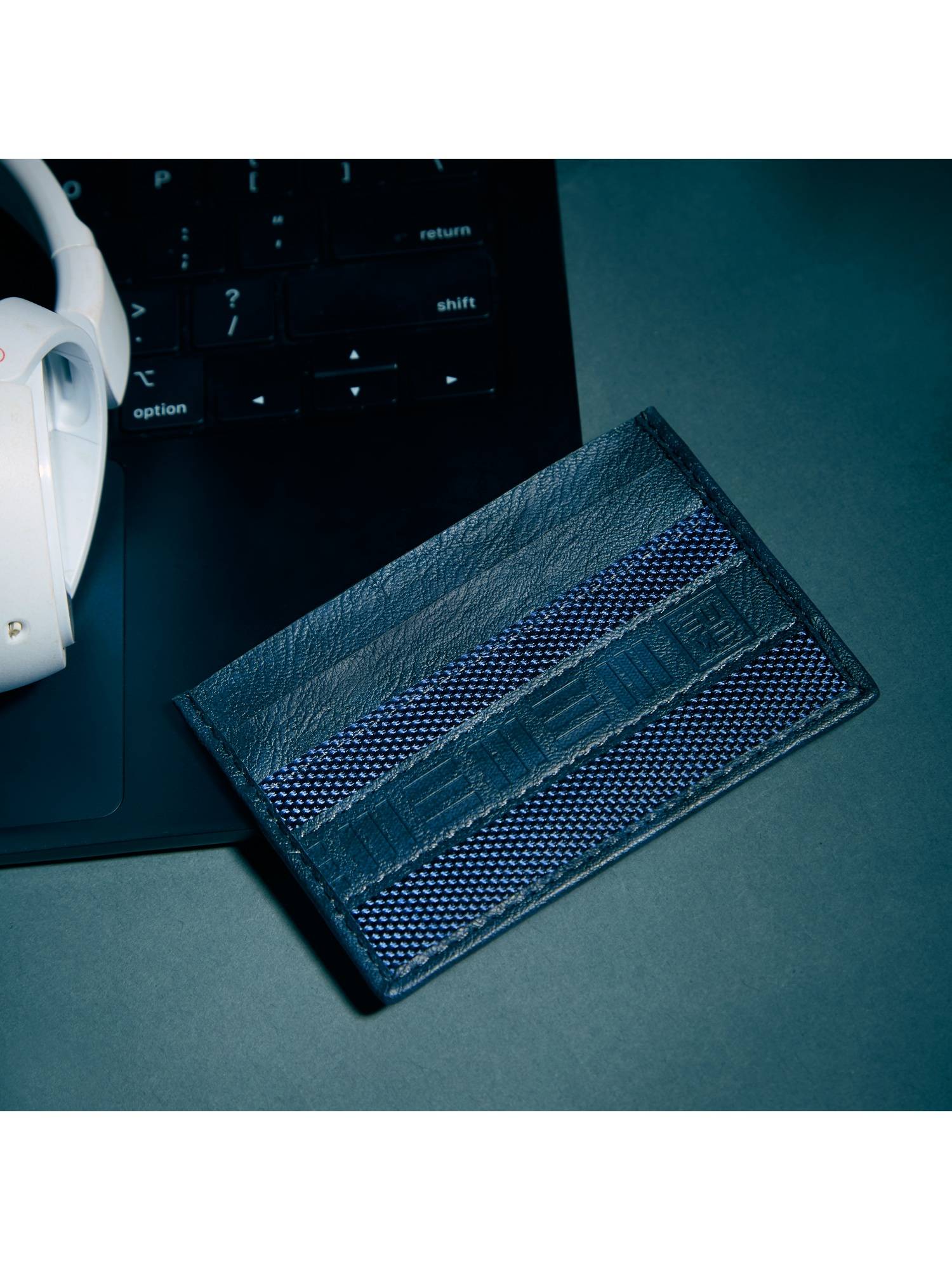 EUME Zen Slim Card Holder with 4 Card Slots and Slip Pocket - Midnight Blue