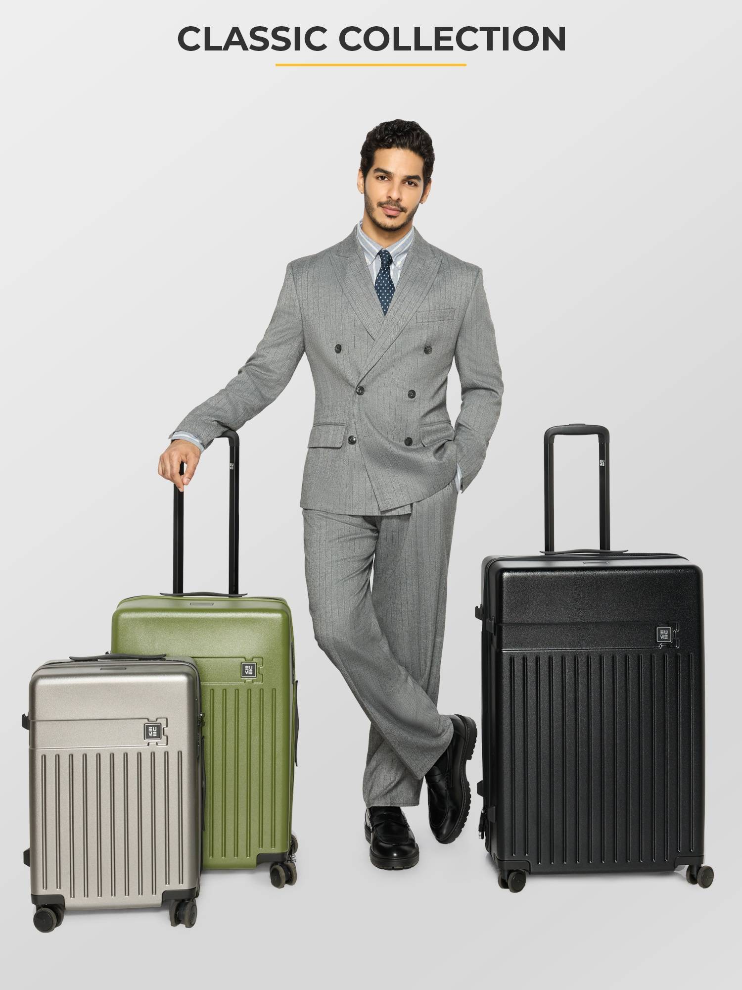 Buy EUME Classic Hard Polycarbonate Trolley Bags - Mocha White
