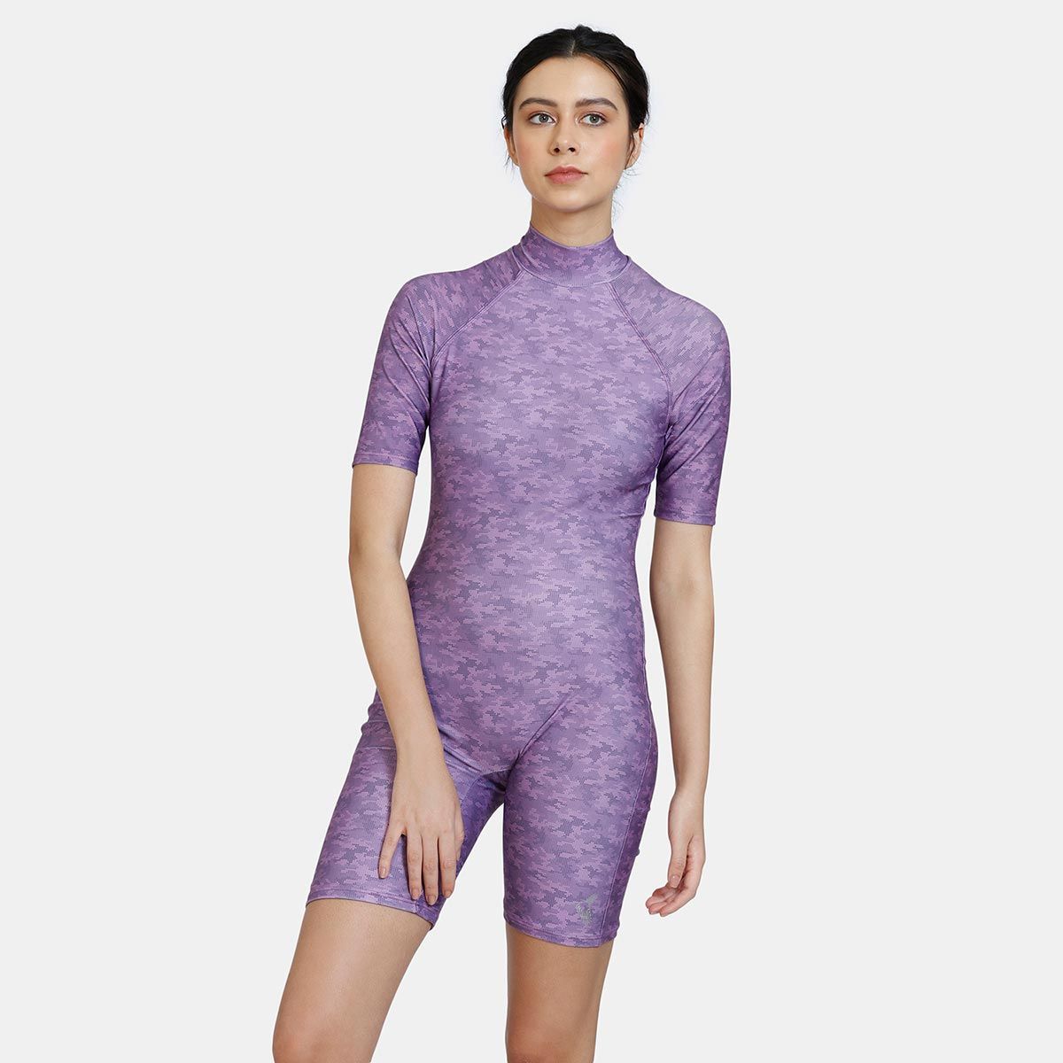 Buy Zivame Postpartum Cotton Lined Scar Removal Knee Length Bodysuit -  Purple at Rs.4995 online