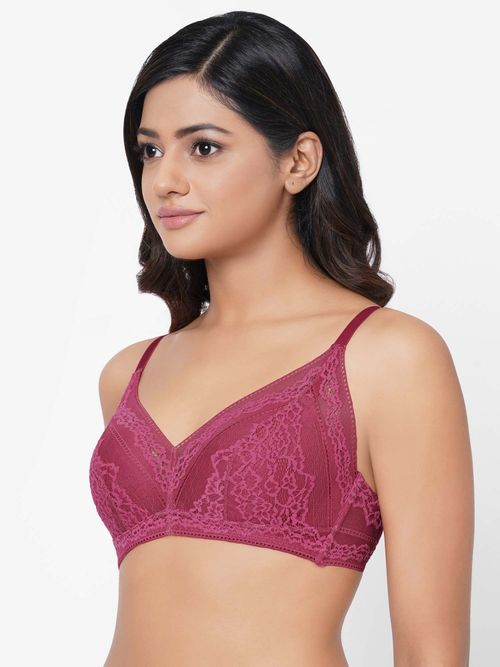 Buy Wacoal Lucy Padded Non-wired 3-4th Cup Lace Fashion Bra - Pink online