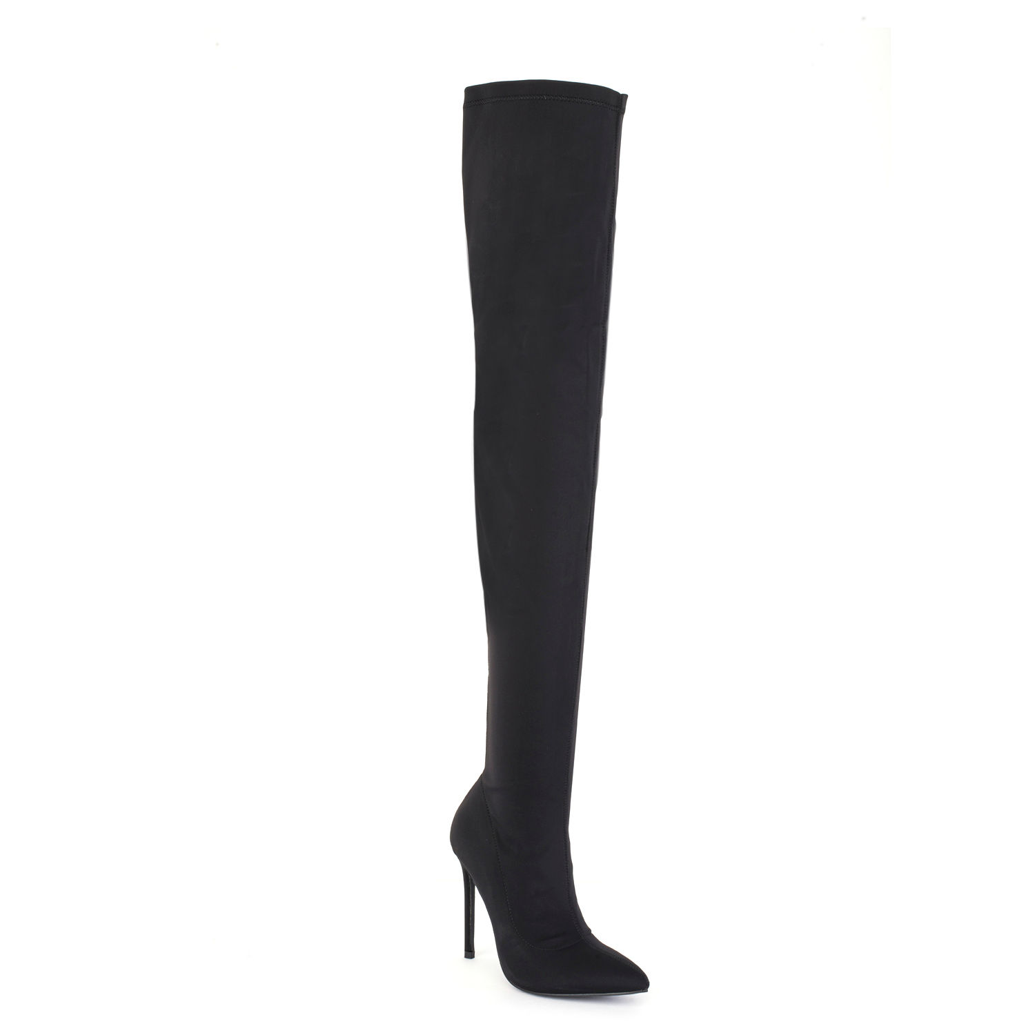 Truffle collection women hotsell black solid heeled boots