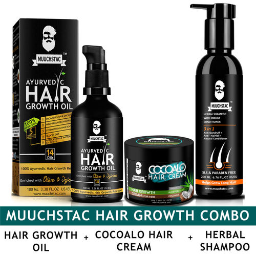 Muuchstac Hair Growth Oil, Shampoo With Inbuilt Conditioner, Hair Cream:  Buy Muuchstac Hair Growth Oil, Shampoo With Inbuilt Conditioner, Hair Cream  Online at Best Price in India | Nykaa