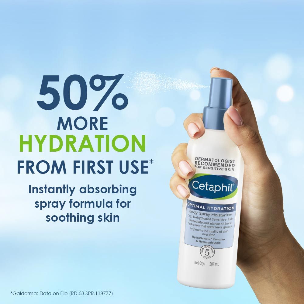 Buy Cetaphil Optimal Hydration Body Spray Moisturizer With Hyaluronic Acid+Vitamin E For