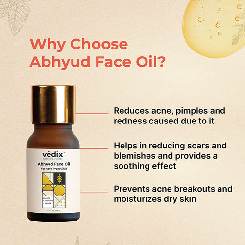 Vedix Face Oil - Acne Prone Skin & Dull Skin - Abhyud Face Oil: Buy Vedix  Face Oil - Acne Prone Skin & Dull Skin - Abhyud Face Oil Online at Best